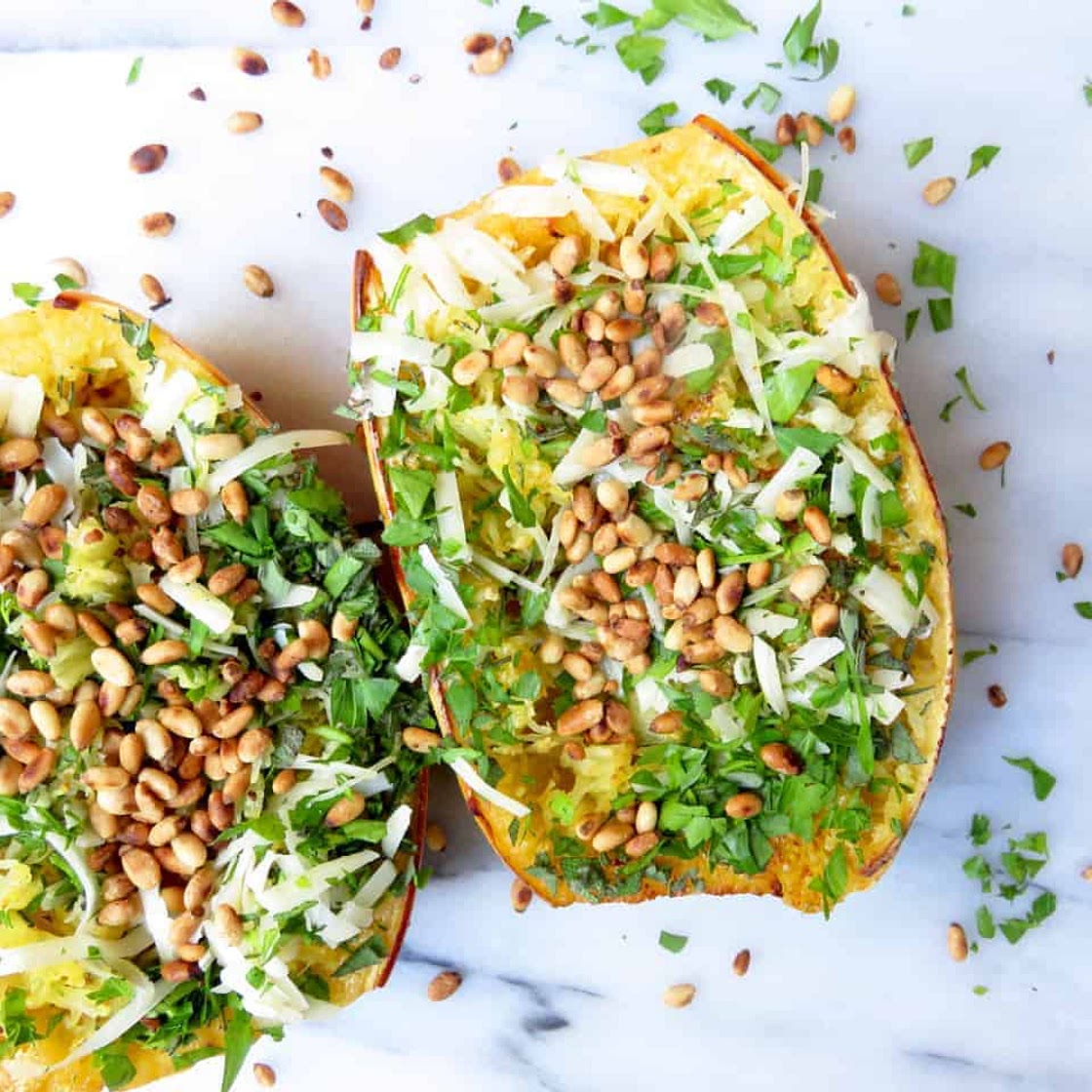 Garlic and Herb Spaghetti Squash