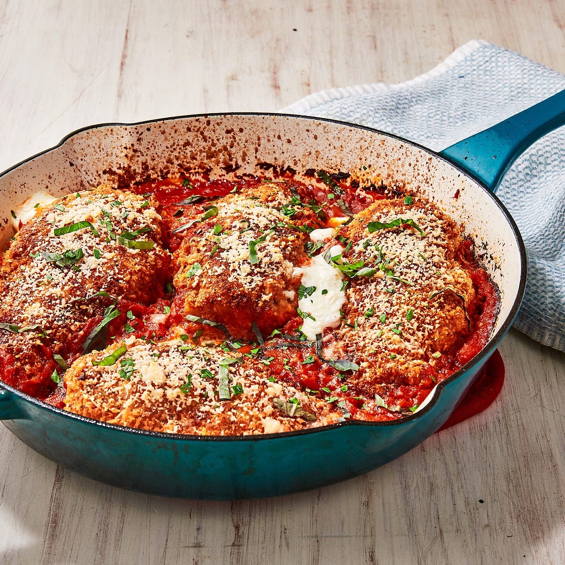 Mozzarella-Stuffed Chicken Parm