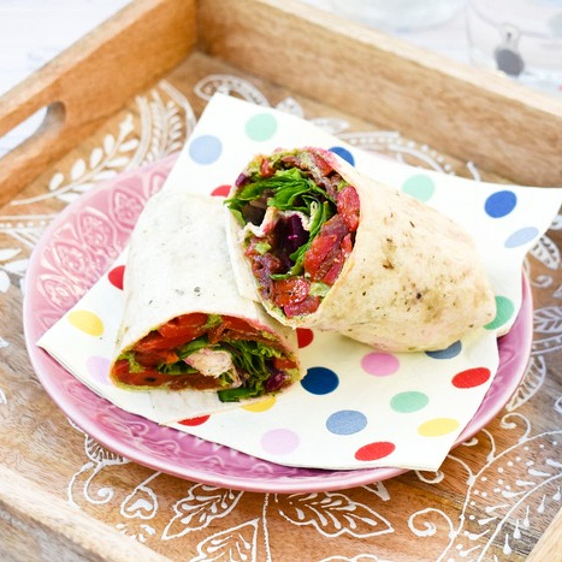 Vegan Red Pepper & Kale Lunch Wrap