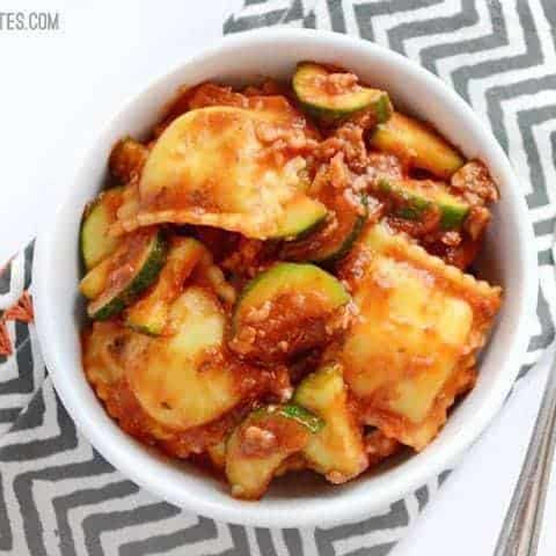 Easy Zucchini Sausage Ravioli