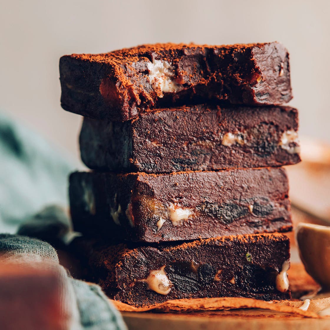 Fudgy Tahini Date Chocolate Bars