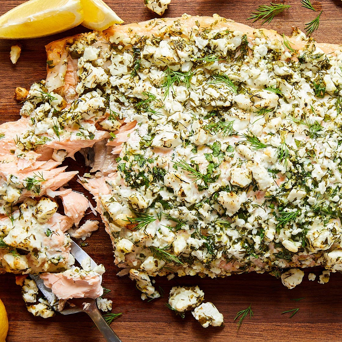 Feta & Herb-Crusted Salmon