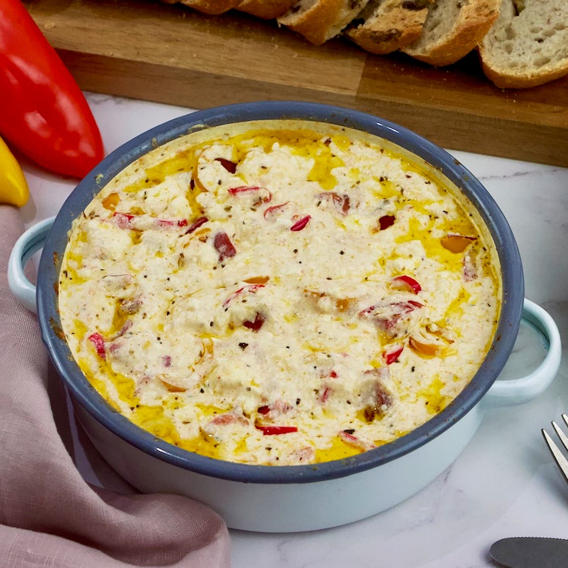 Greek Baked Feta (Bougiourdi)