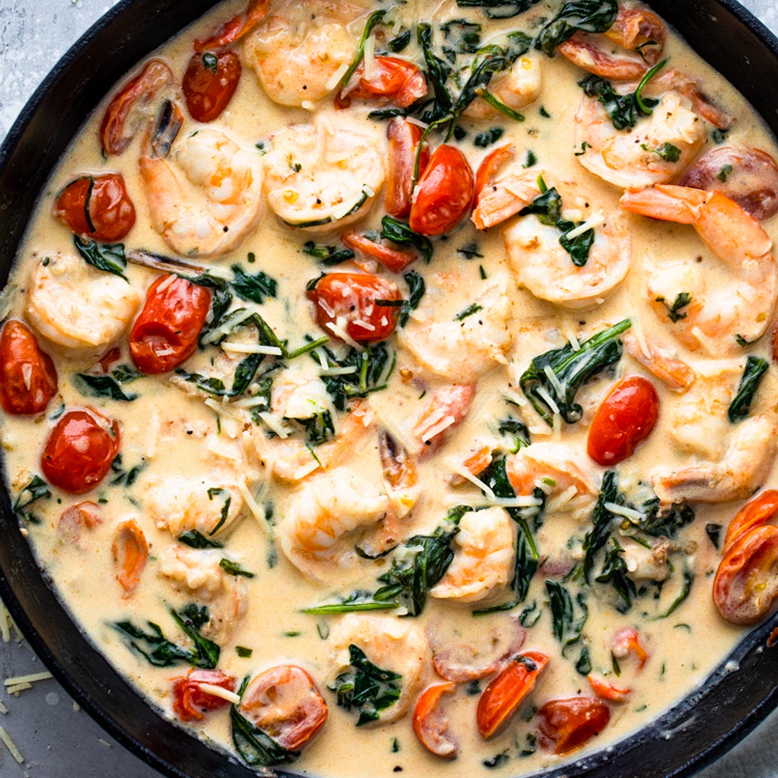 Creamy Tuscan Shrimp (Keto friendly)