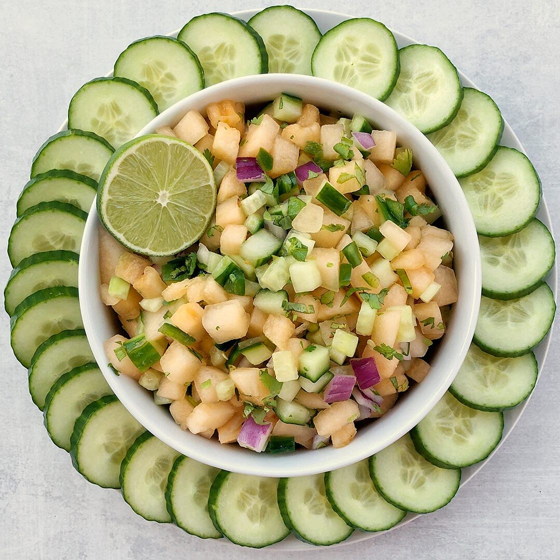 Melon Cucumber Salsa