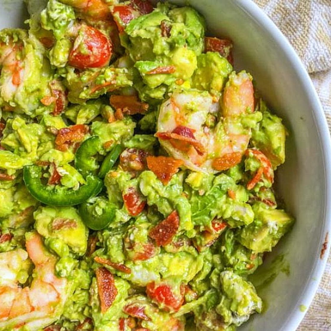 Keto Avocado Shrimp Salad with Bacon (low carb)
