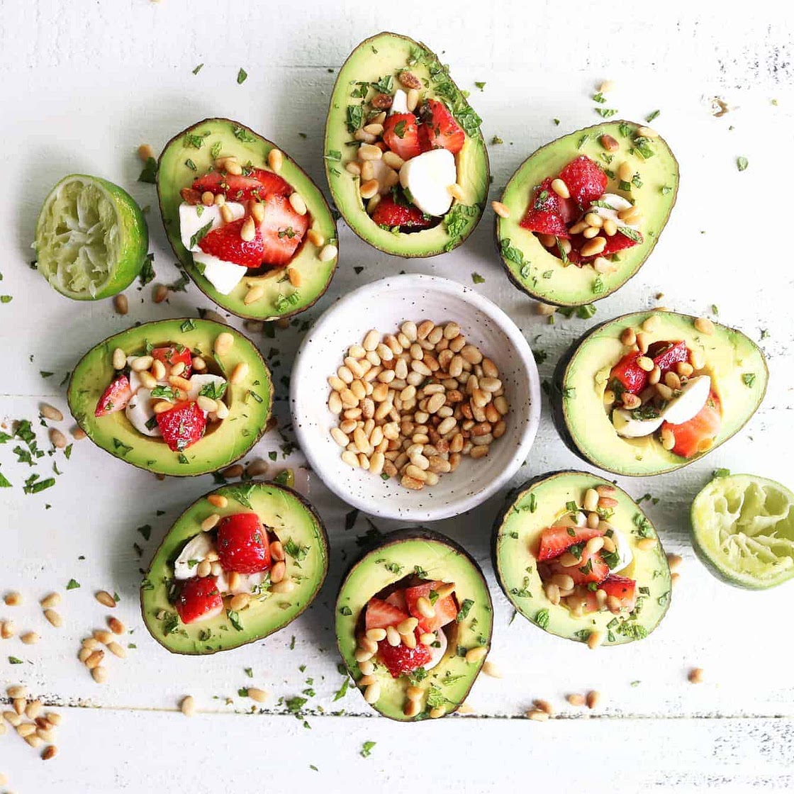 Strawberry Bruschetta Avocado Boats