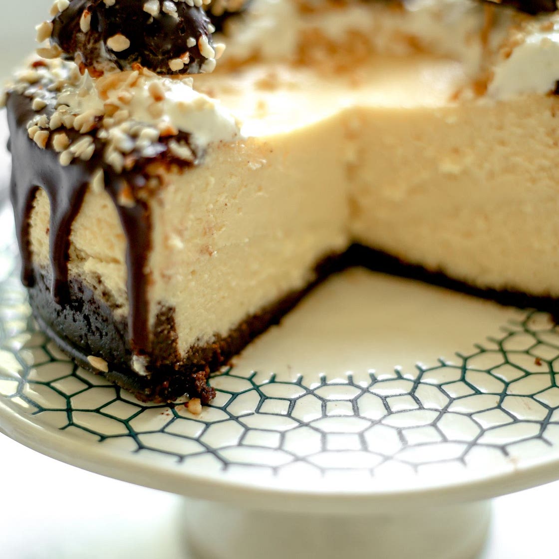 Rich & Velvety Ferrero Rocher Cheesecake