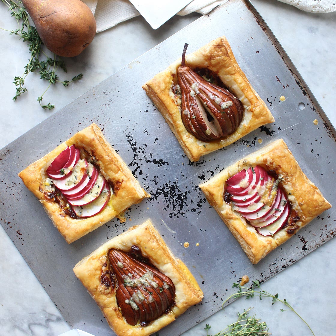 Blue Cheese & Pear Tart