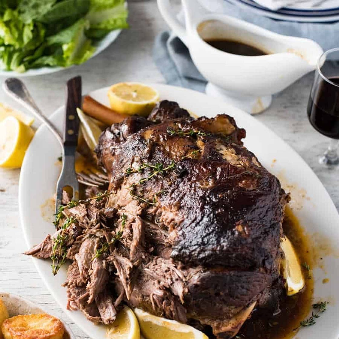 Greek Slow Roasted Leg of Lamb