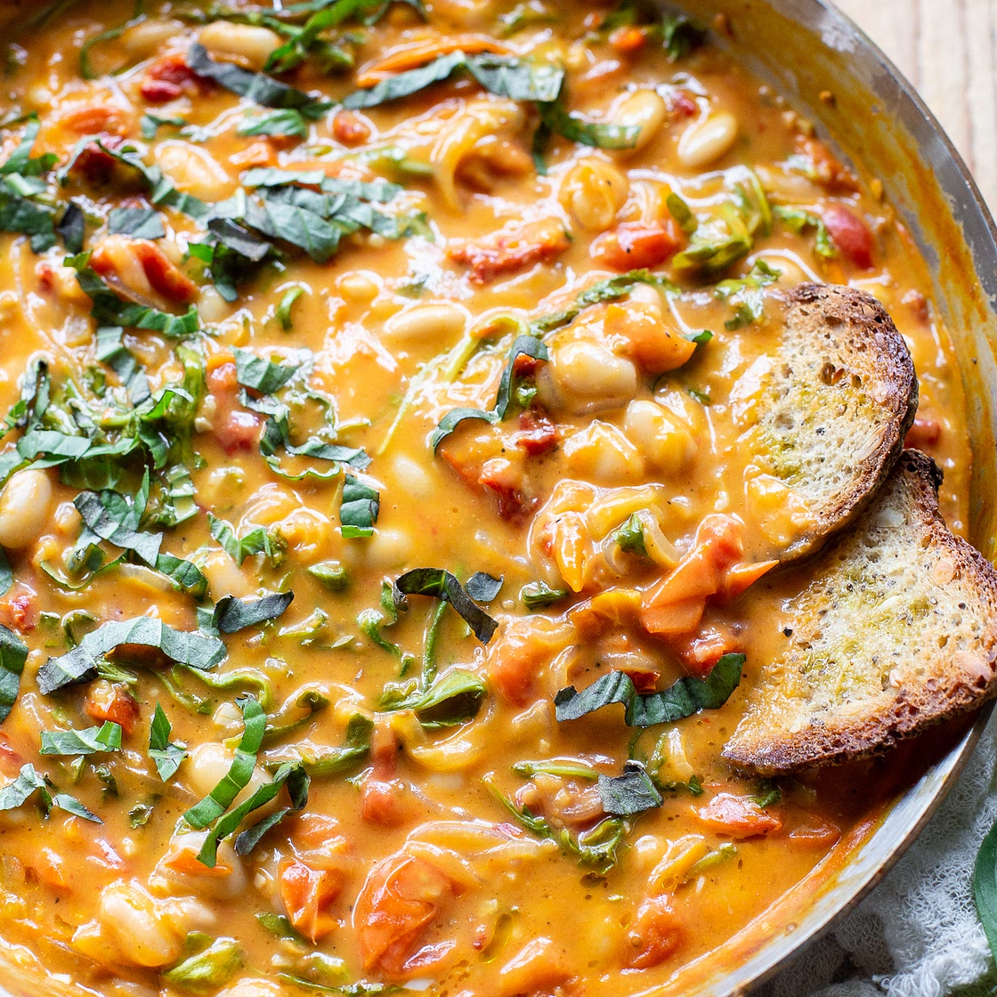 Creamy Tomato White Bean Stew