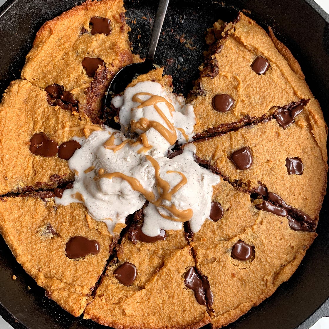 Paleo Chocolate Chip Pumpkin Cookie Skillet