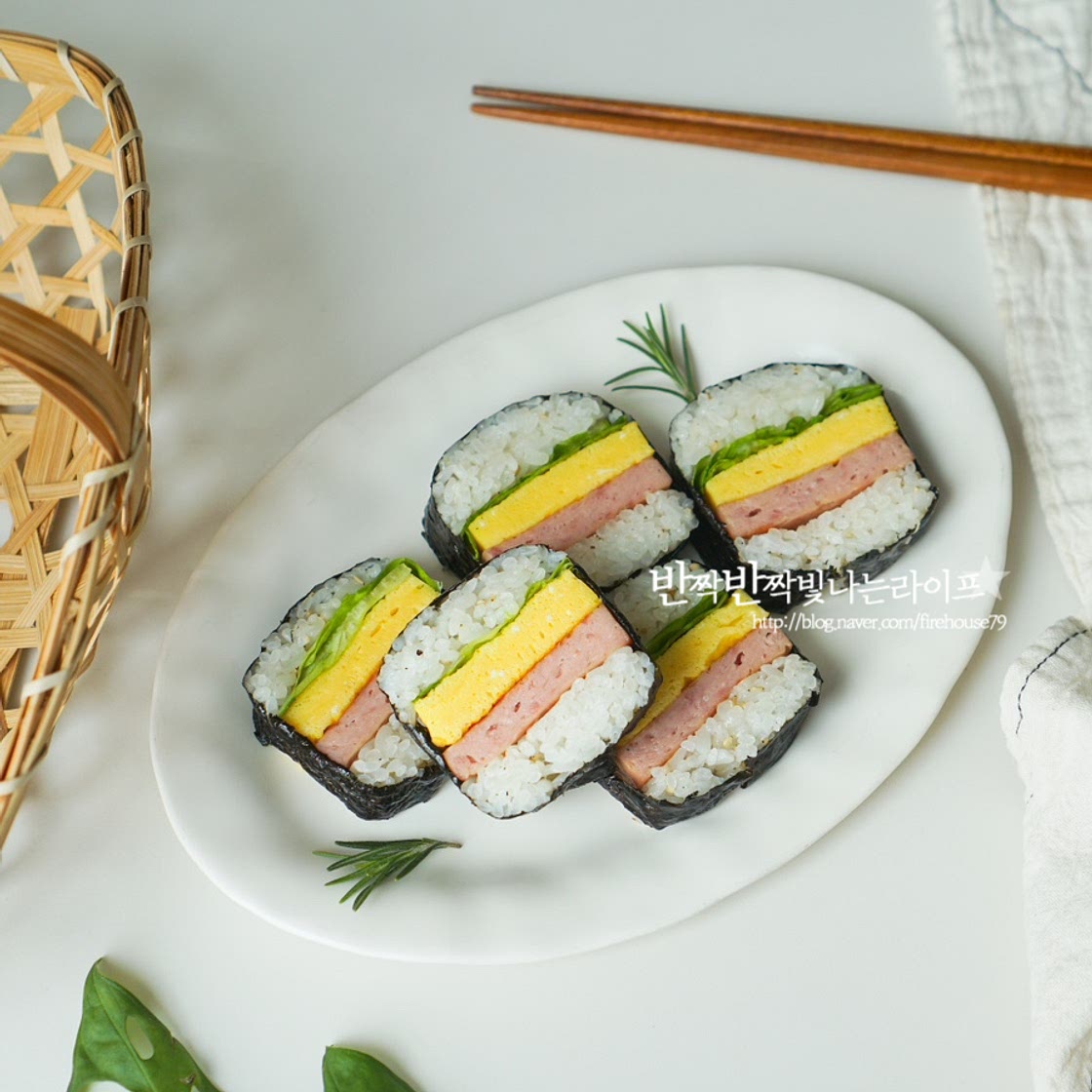 스팸무스비 만들기 하와이안 무스비 만드는법 스팸요리