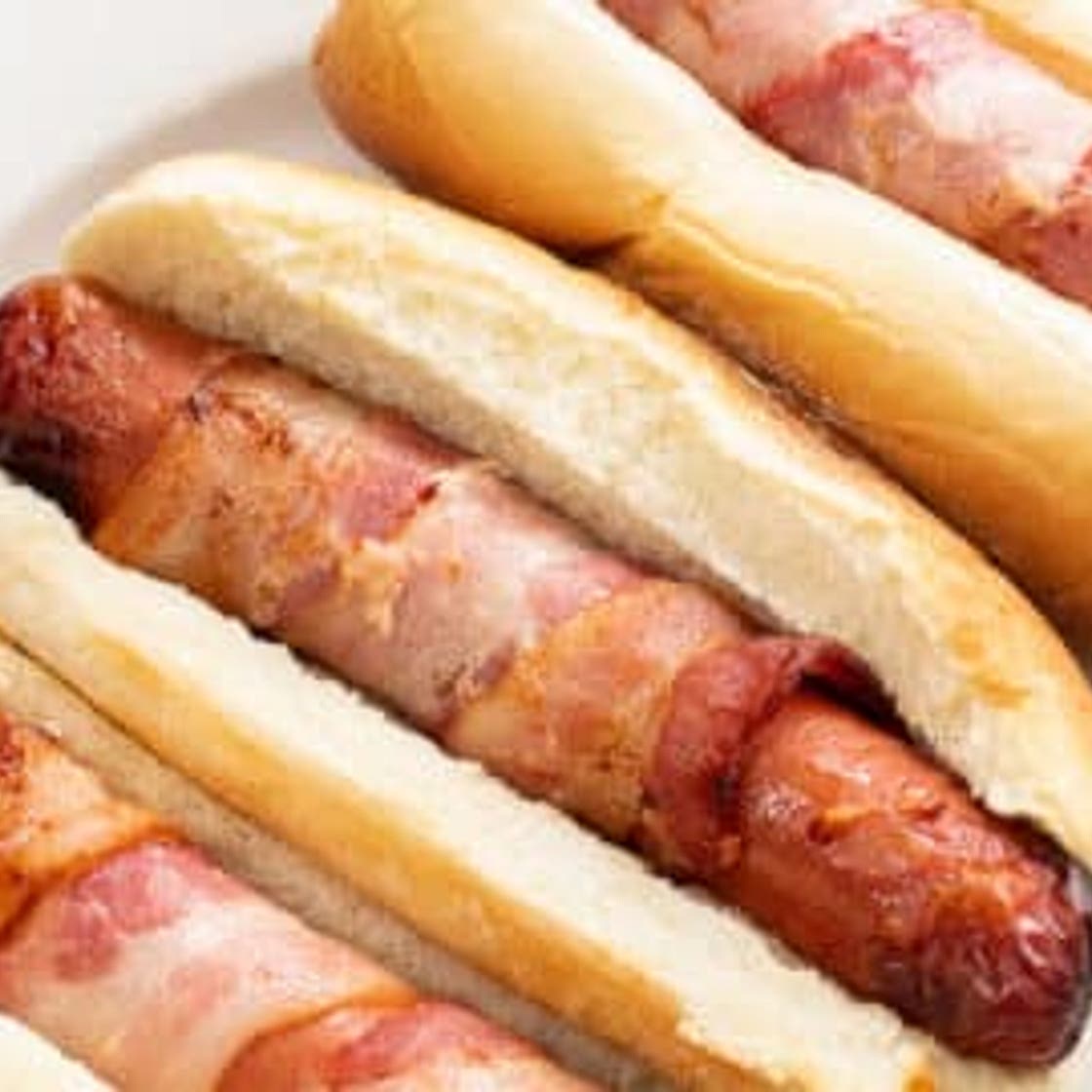 Air Fryer Bacon Wrapped Hot Dogs
