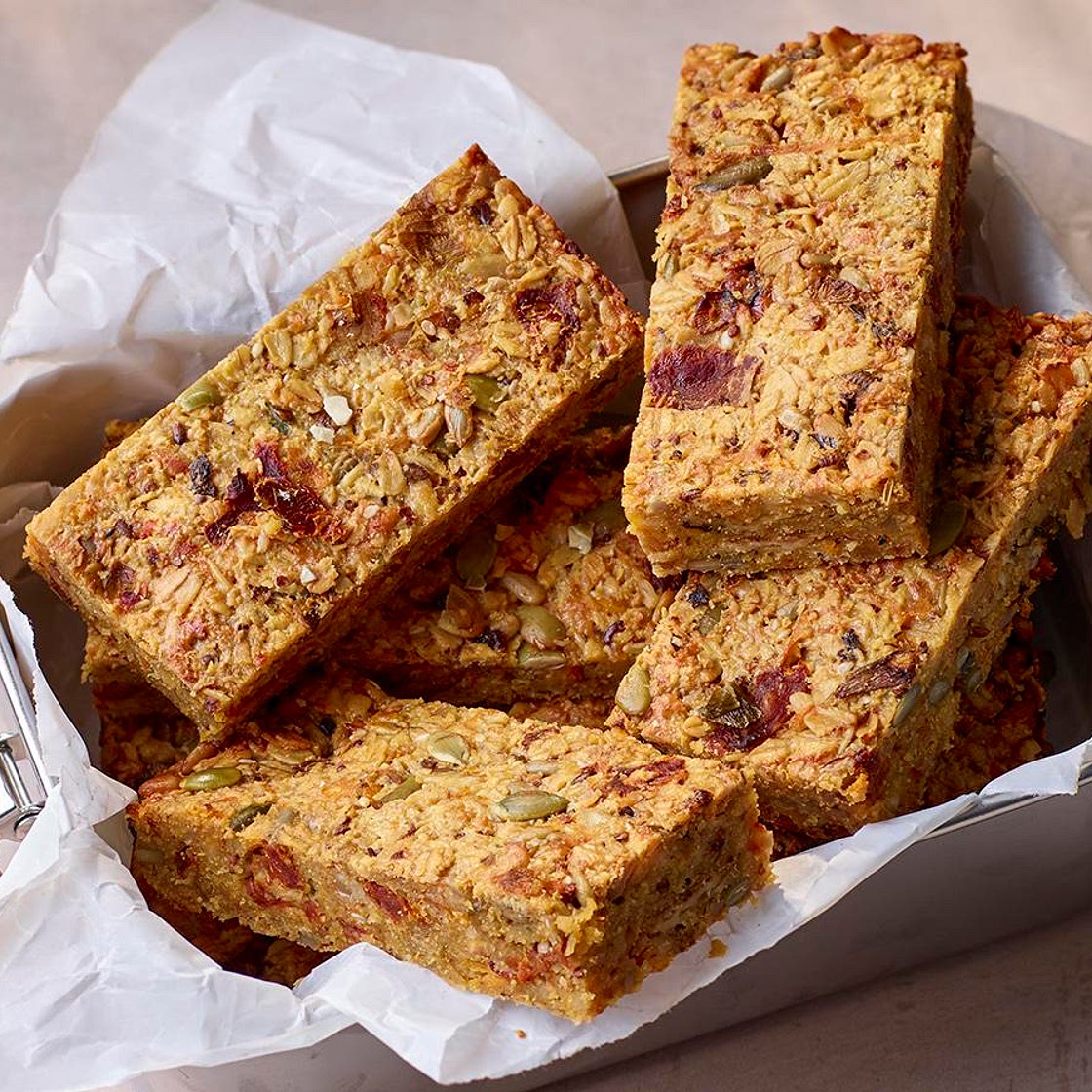 Savoury breakfast flapjacks