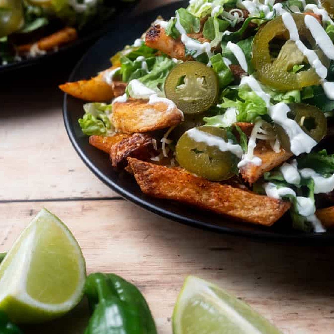 Homemade Baked And Loaded Fajita Fries With Chicken