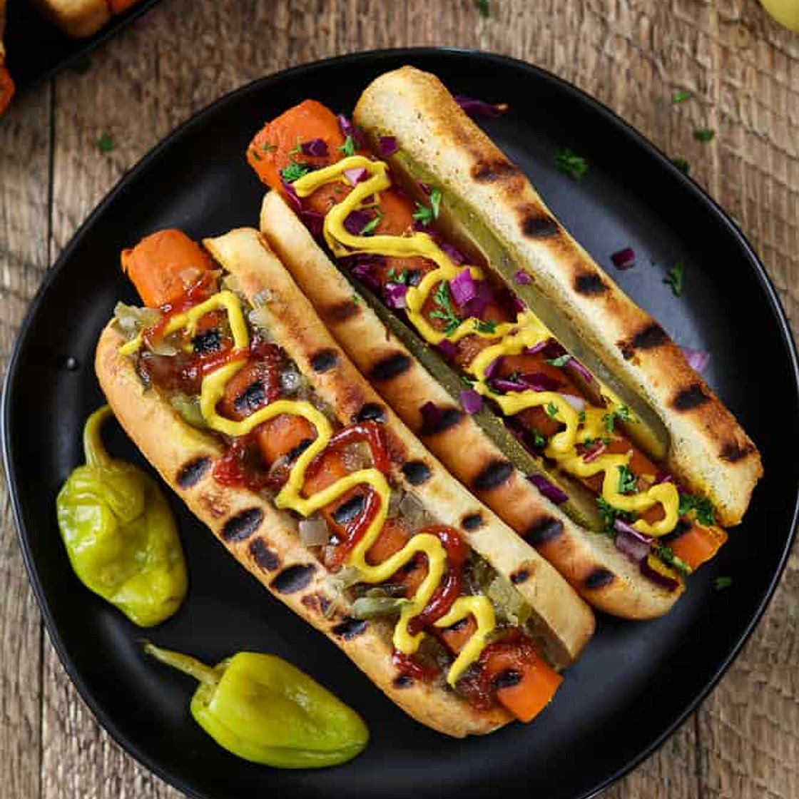 Vegan Carrot Hot Dogs
