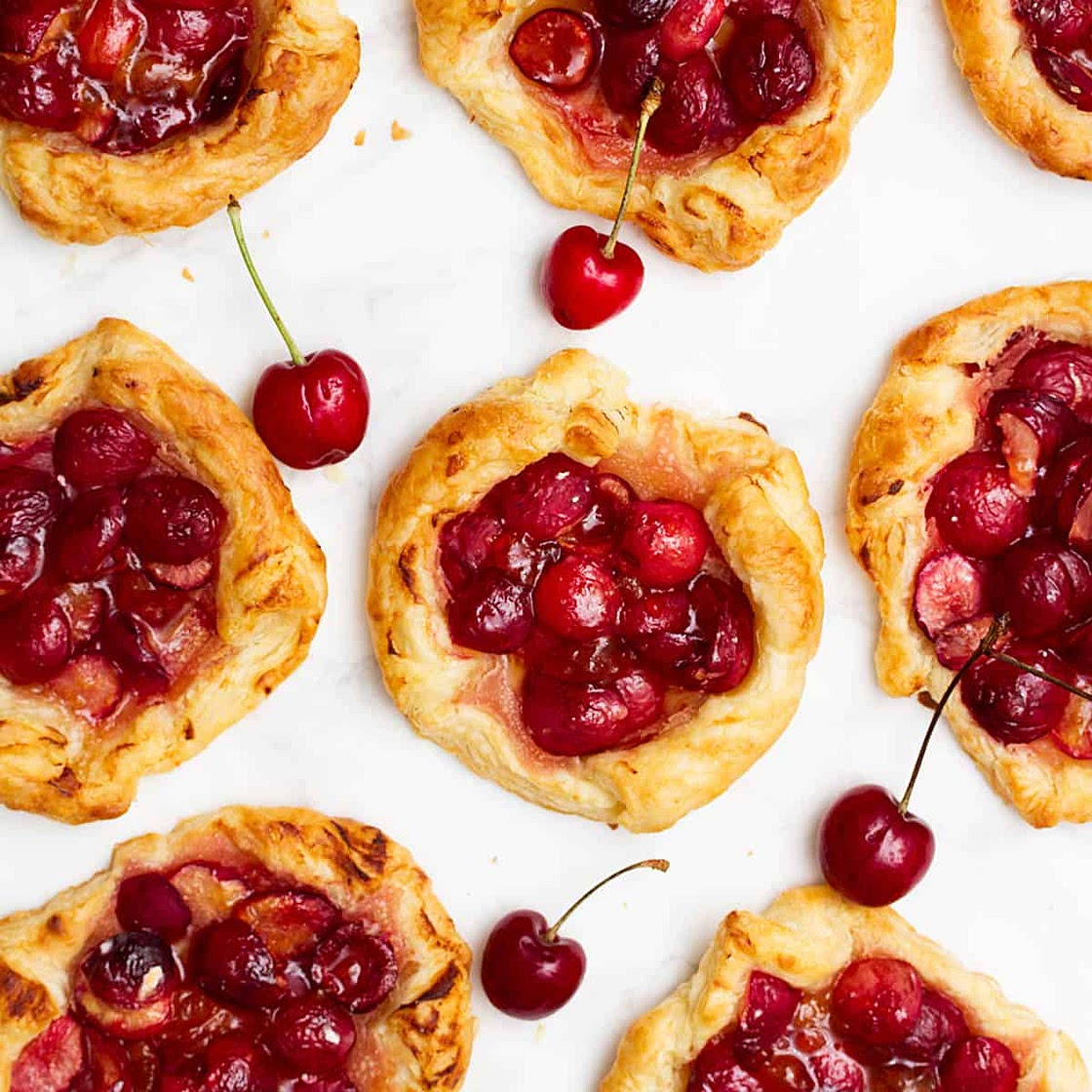 Cherry Tarts With Puff Pastry