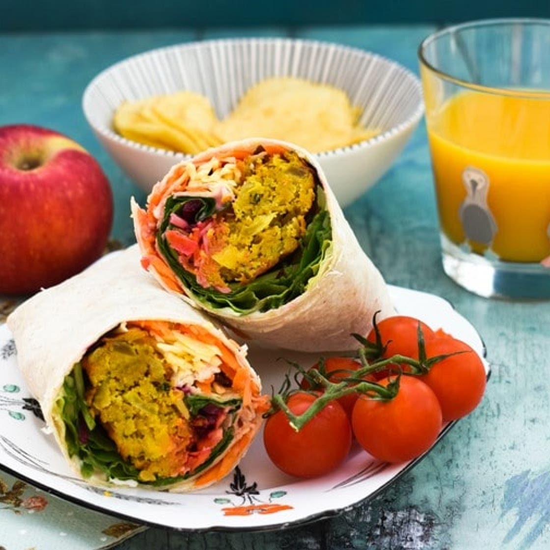 Onion Bhaji Lunch Wrap