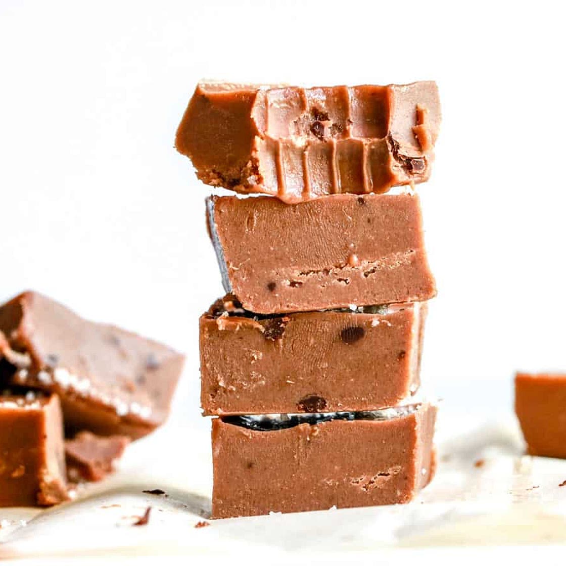 Chocolate Tahini Freezer Fudge