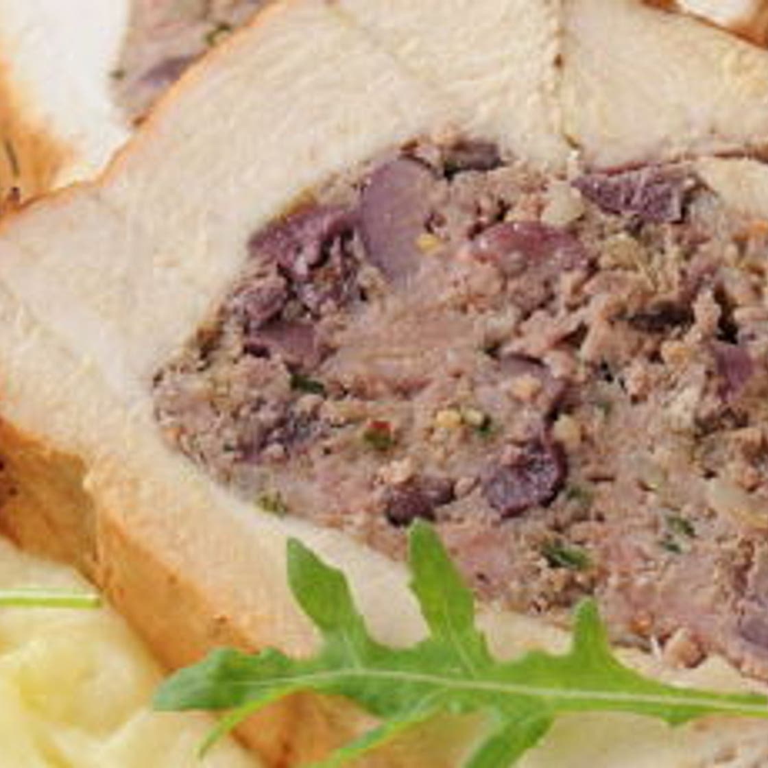 Rôti de dinde farci aux olives