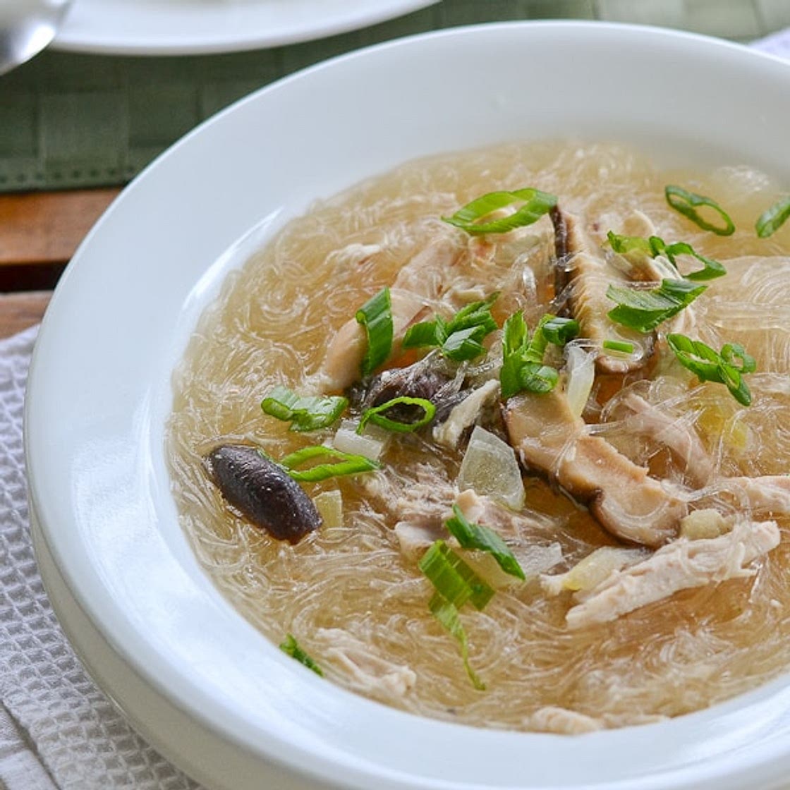 Chicken Sotanghon Soup (Filipino Style Chicken Bean Thread Noodle Soup)