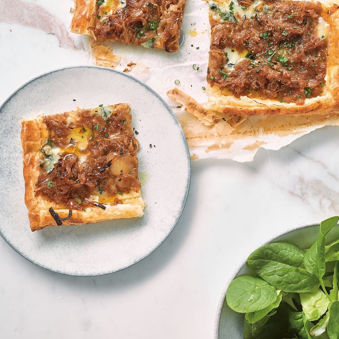 French Onion and Blue Cheese Tart