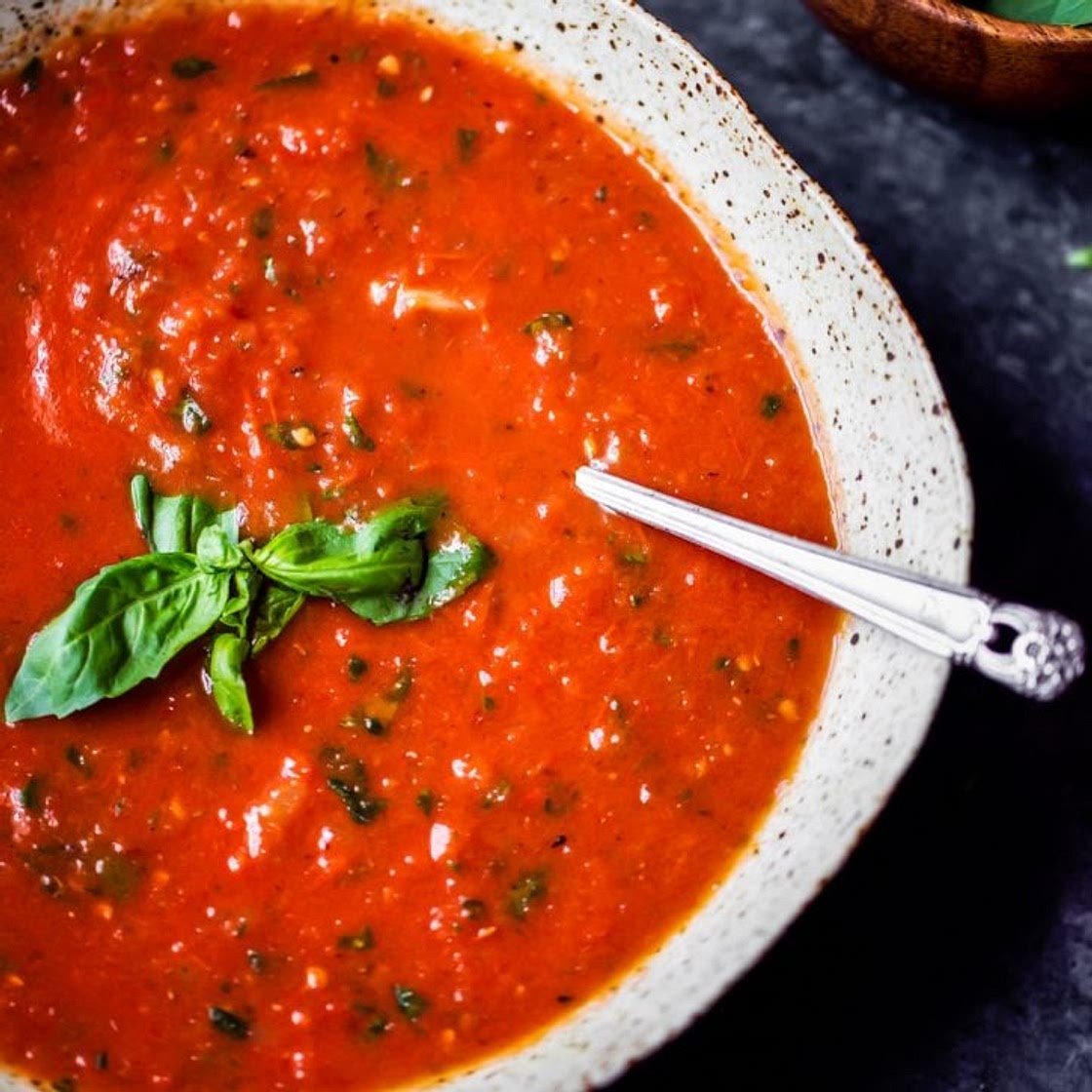 Homemade Roasted Tomato Basil Soup