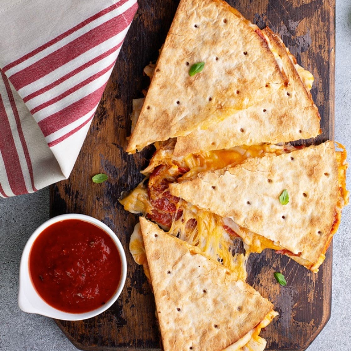 Pepperoni Pizza Quesadillas