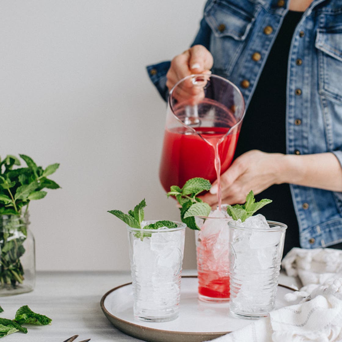 eau de melon d’eau à l’hibiscus