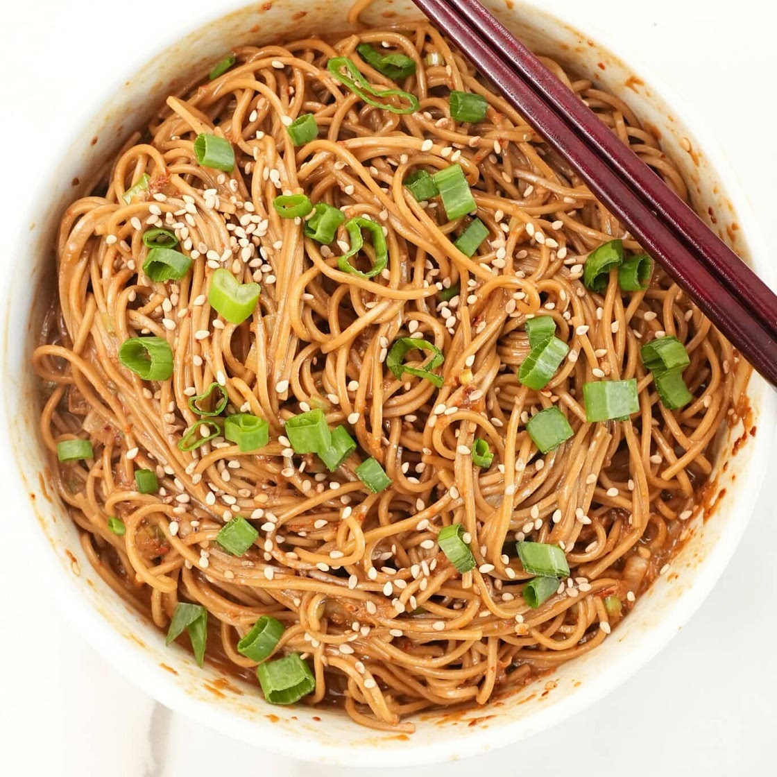 Creamy Spicy Sesame Soba Noodles