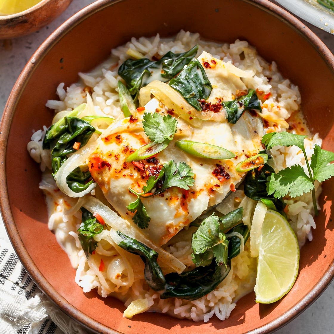 Thai-Inspired Coconut Poached Fish