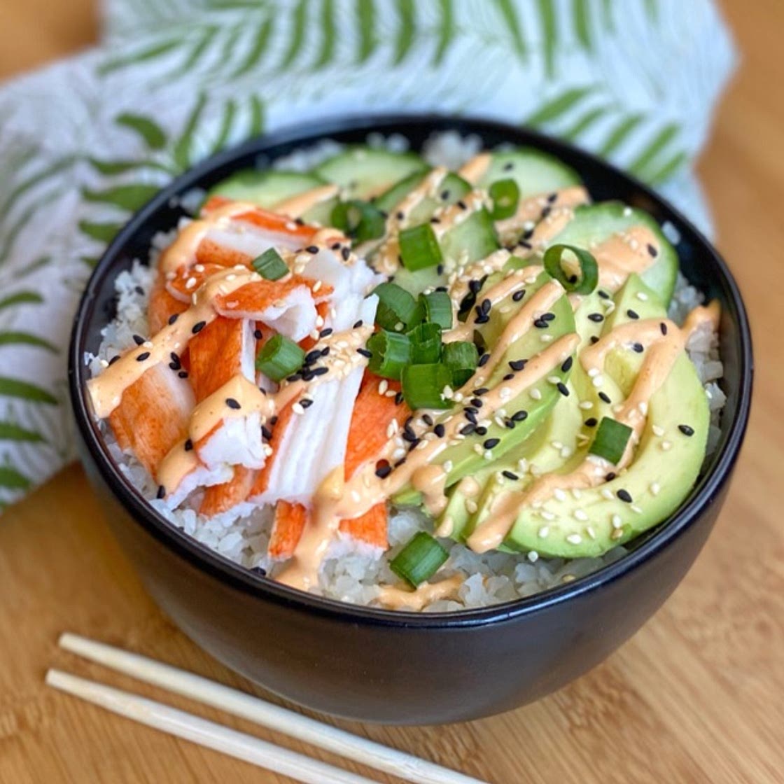 Low Carb Sushi Bowls (With Frozen Cauliflower Rice)