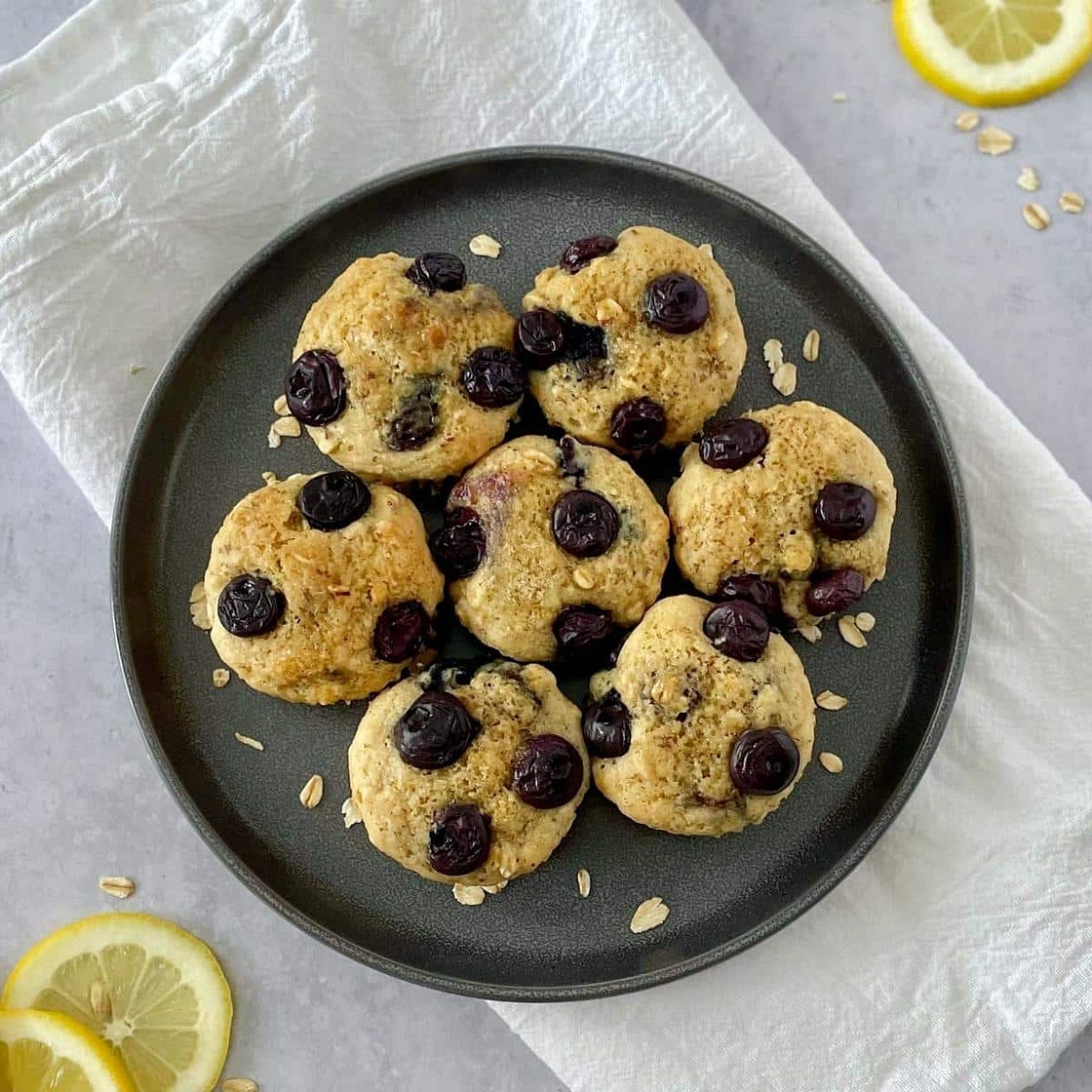 Vegan Blueberry Lemon Muffins