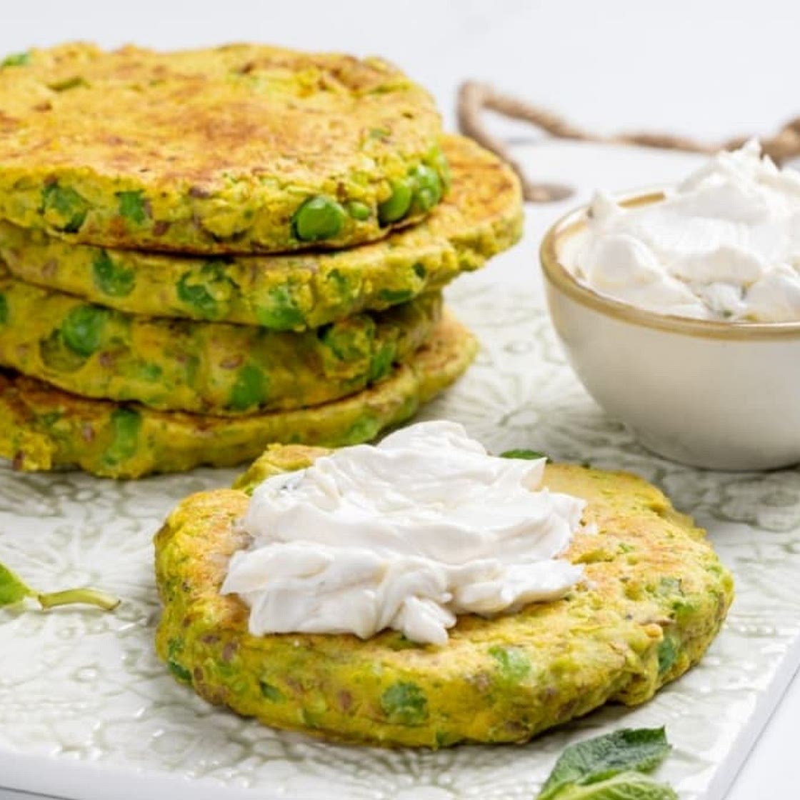 Pancake vegani ceci e piselli