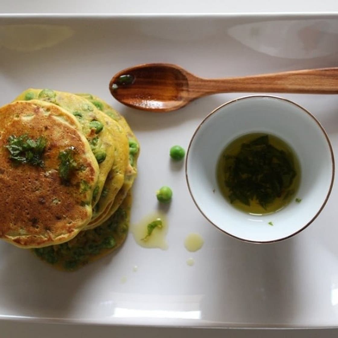 Pancake vegani ceci e piselli