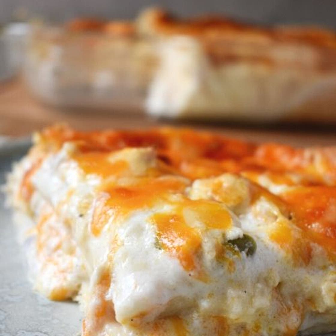 Sour Cream Chicken Enchilada Casserole