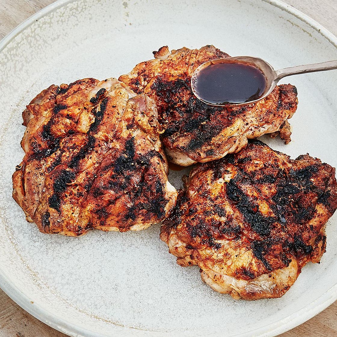 Chicken Legs Under a Brick