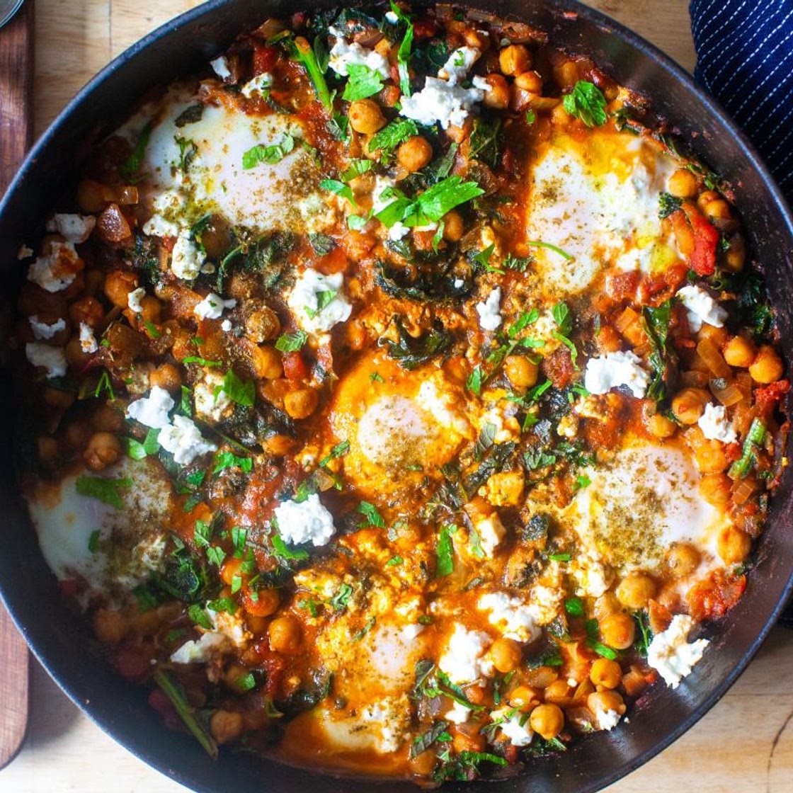 Chickpea and Kale Shakshuka