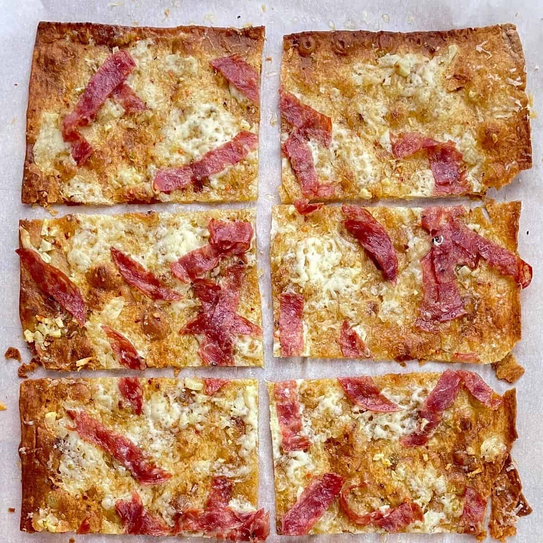 Thin Crust Low Carb Lavash Bread Pizza