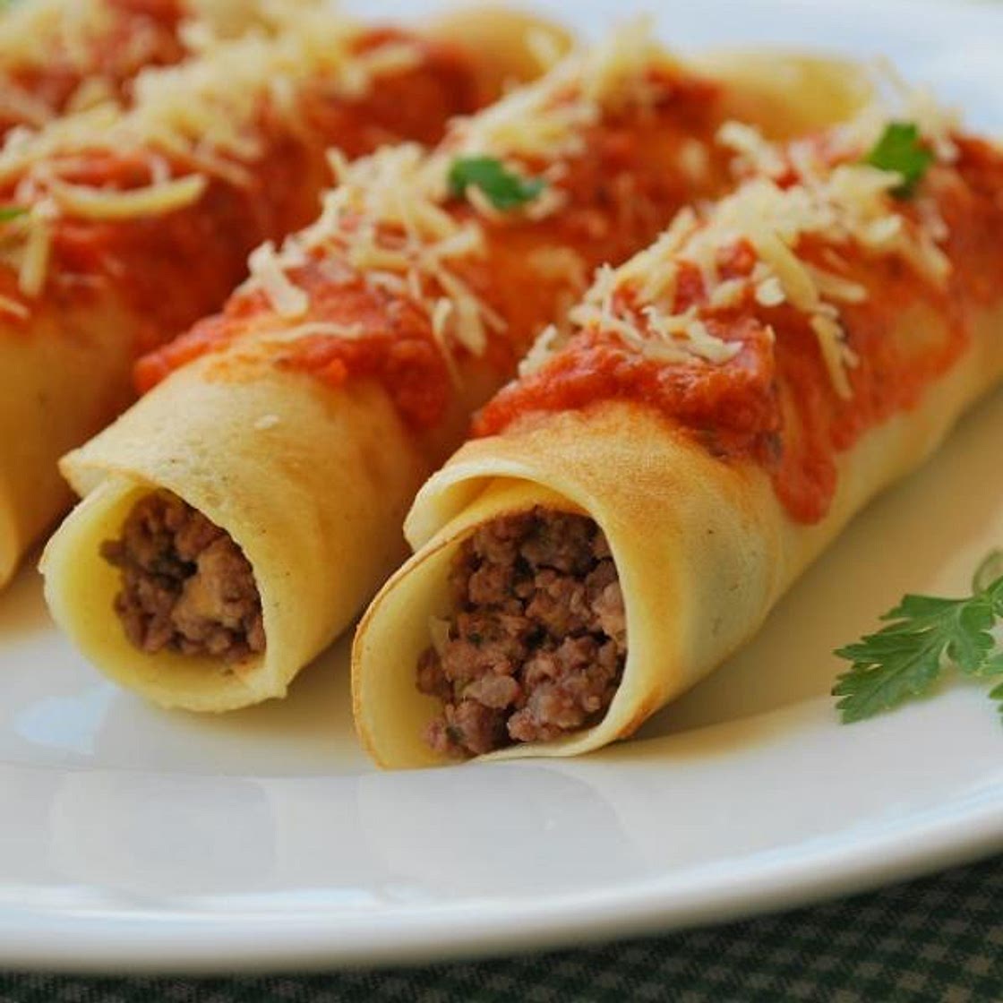 Receita de Panqueca de carne moída