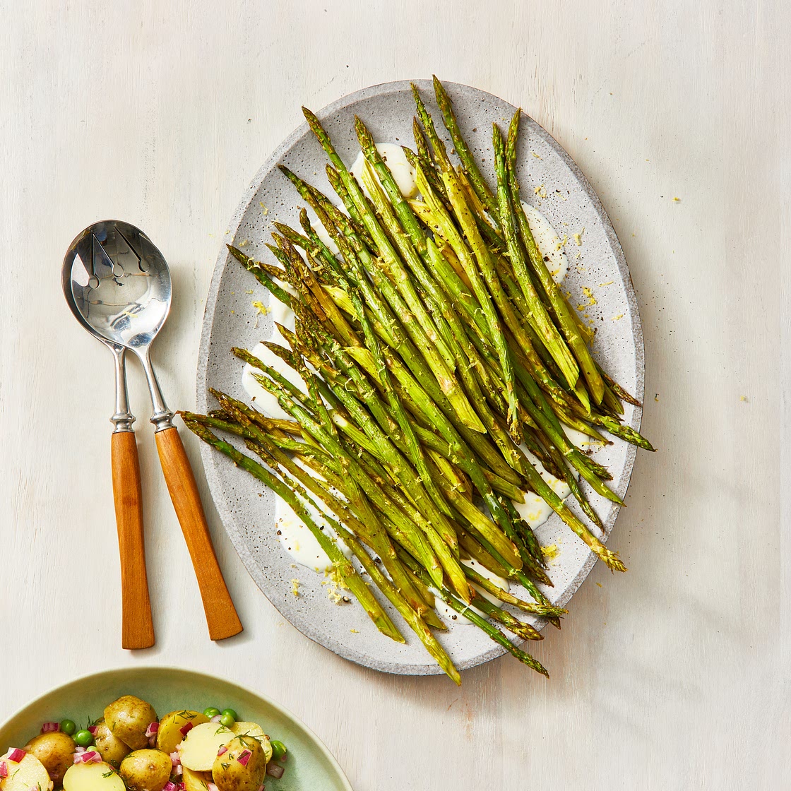 Roasted Asparagus With Creamy Feta