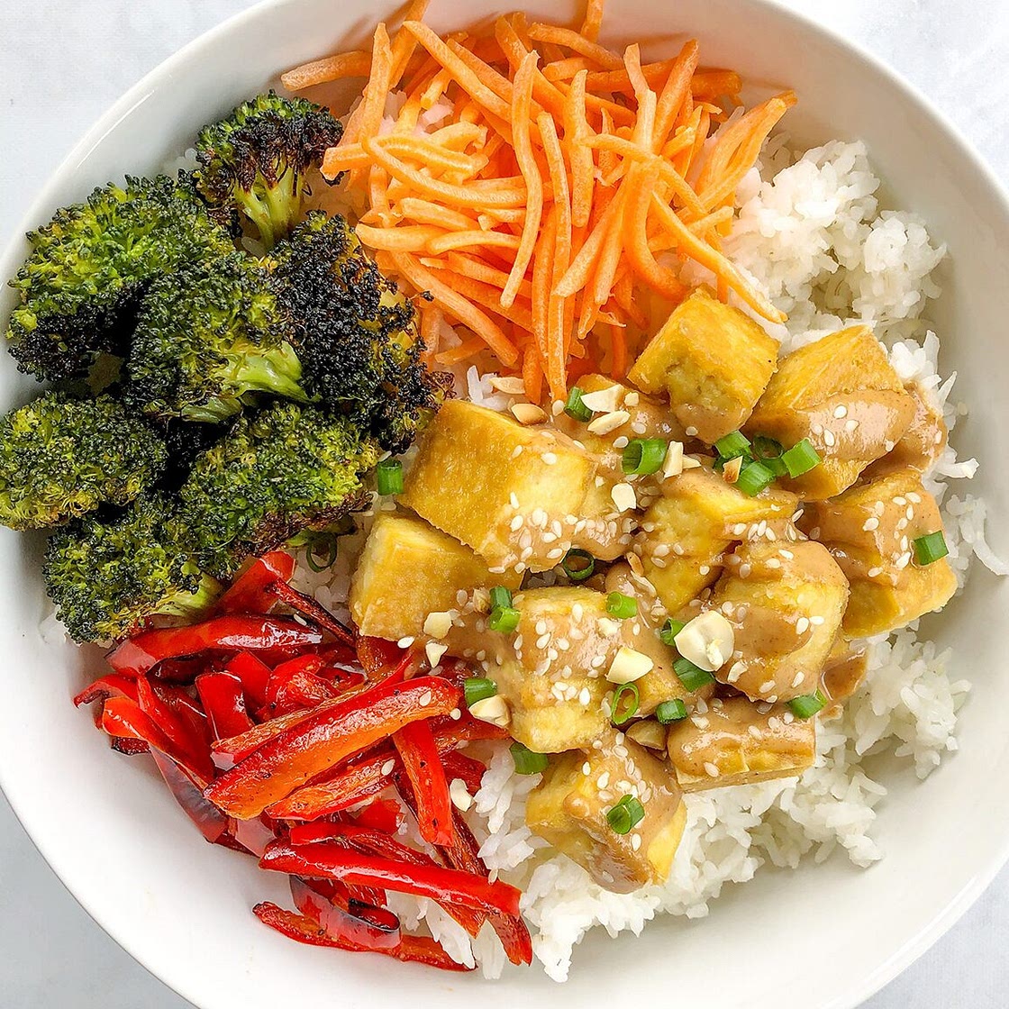 Peanut Tofu Bowls