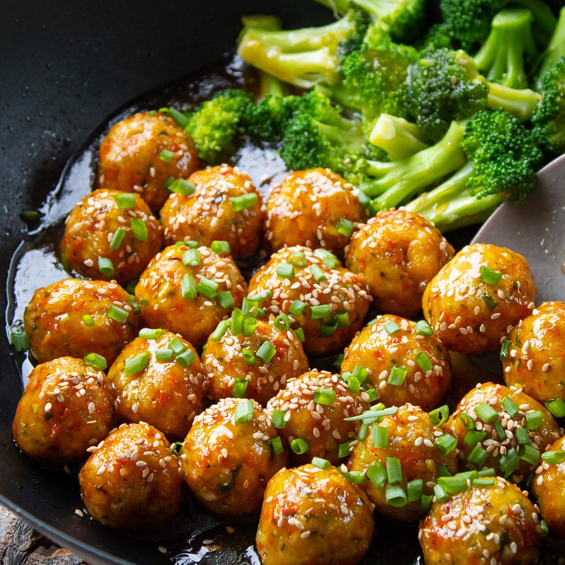 Vegan Teriyaki Tofu Balls - 素照烧豆腐球