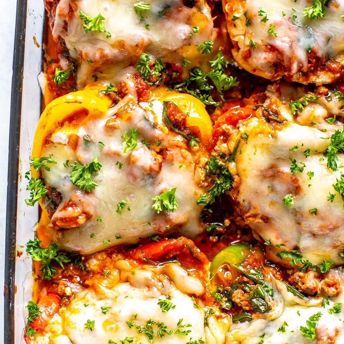 Low Carb Lasagna Stuffed Peppers