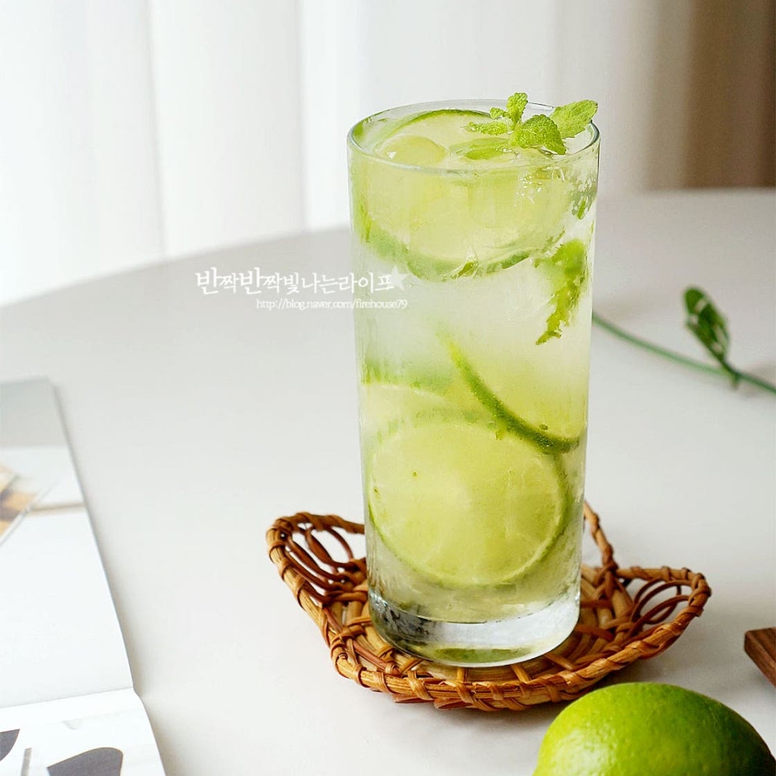 무알콜 모히또 만드는법 라임모히또 만드는 법 애플민트 요리