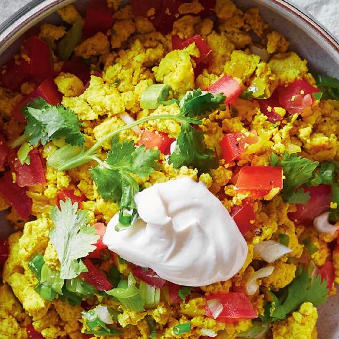 Tofu brouillé à la mexicaine