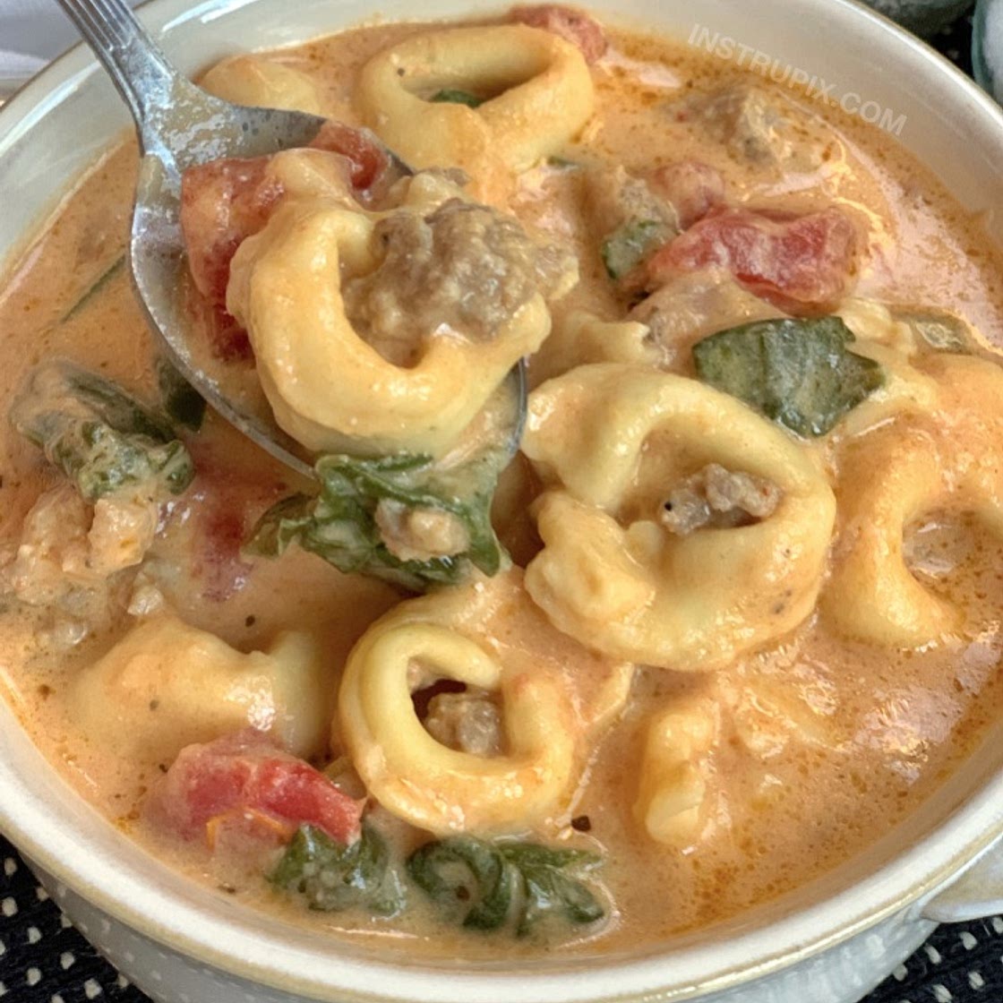 Crockpot Tortellini & Sausage Soup (Creamy & Delish!)