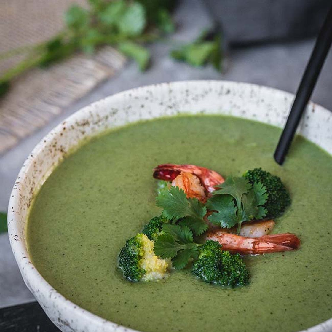 Curried Broccoli Soup with Coconut Milk