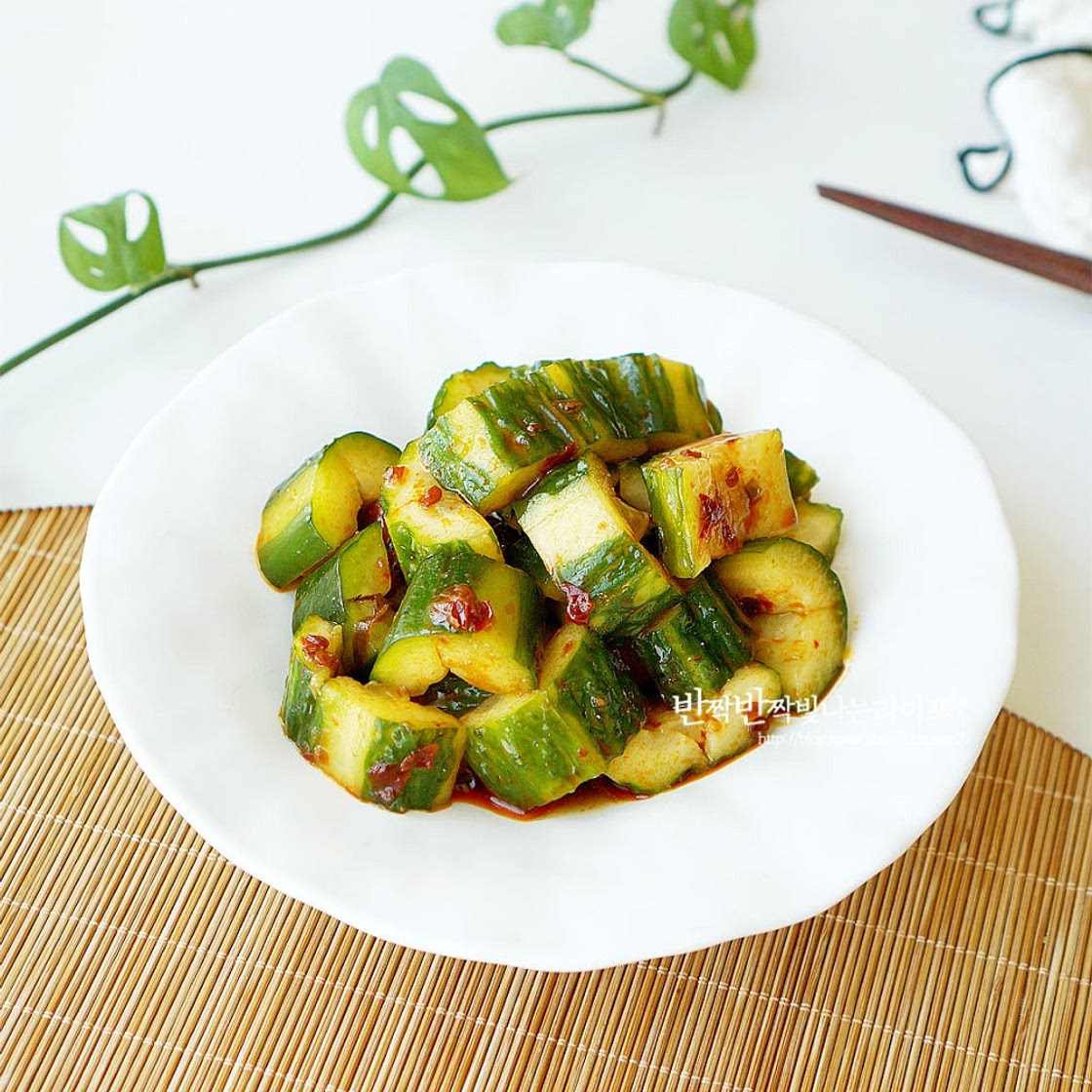 라조장 요리 호우섬 라조장 오이무침 레시피 생오이무침